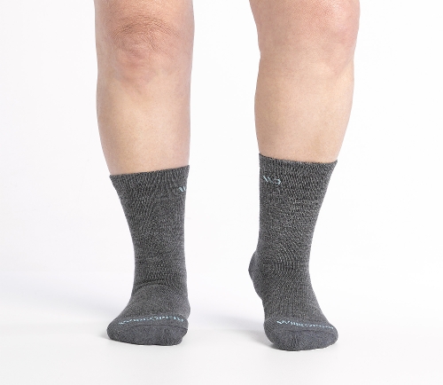 GRAY SOLID MIDWEIGHT CREW - Perspective 3